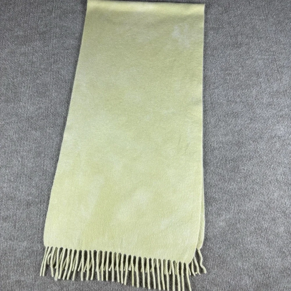 Loro Piana 100% Cashmere Scarf Ivory Cream Fringe Made in Italy ‎ 55 X 12